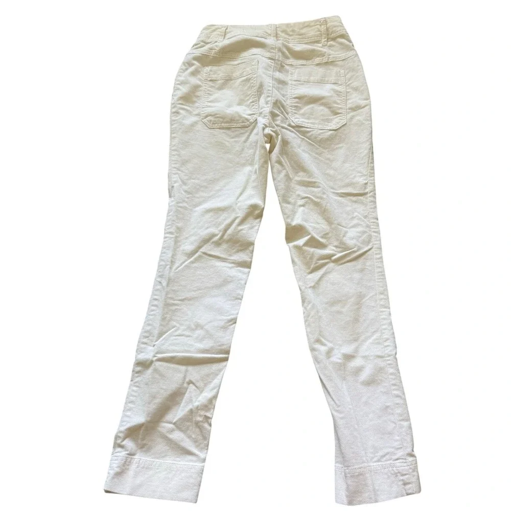 Free People Skinny Button Fly Corduroy Coastal Old Money‎ White Women Pants